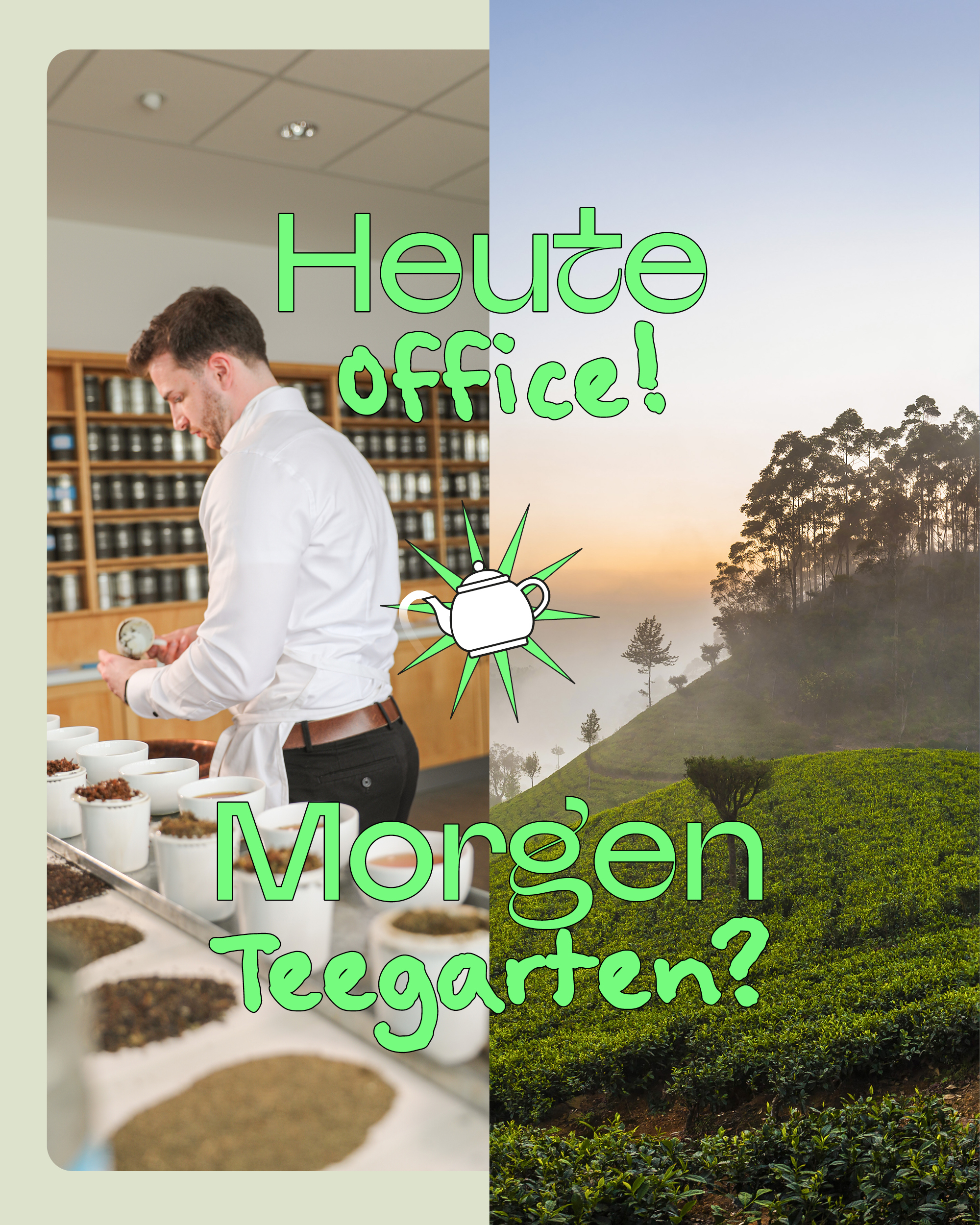 Heute Office! Morgen Teegarten?